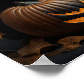 黒猫とジャック・オ・ランタン ポスター (角)