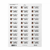 黒猫とジャック・オ・ランタン ラベル (フルシート)