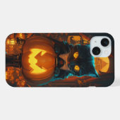黒猫とジャック・オ・ランタン iPhoneケース (裏面横)