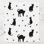 黒猫とスターズハロウィン ワインラベル (シングルラベル)