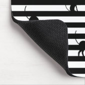 黒猫とストライプ猫カラー マウスパッド (コーナー)