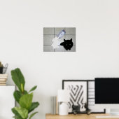 黒猫とスパイトミルク ポスター (ホームオフィス)