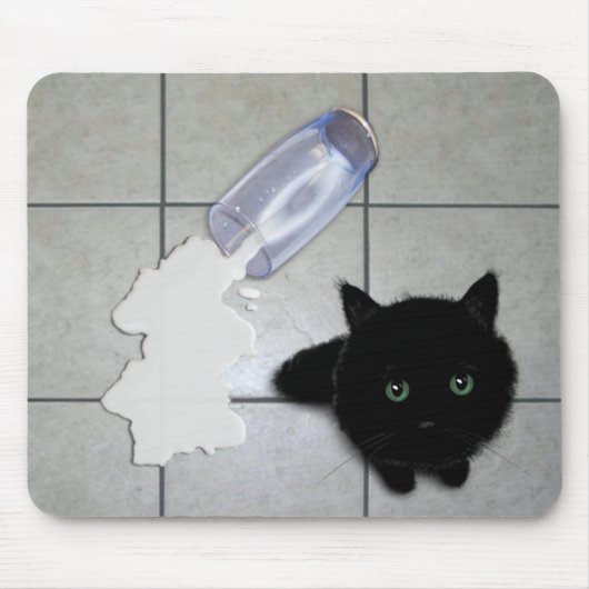 黒猫とスパイトミルク マウスパッド (正面)