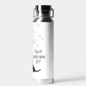 黒猫とタンポポと引用文 ウォーターボトル (背面)