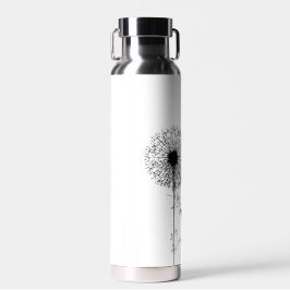 黒猫とタンポポと引用文 ウォーターボトル