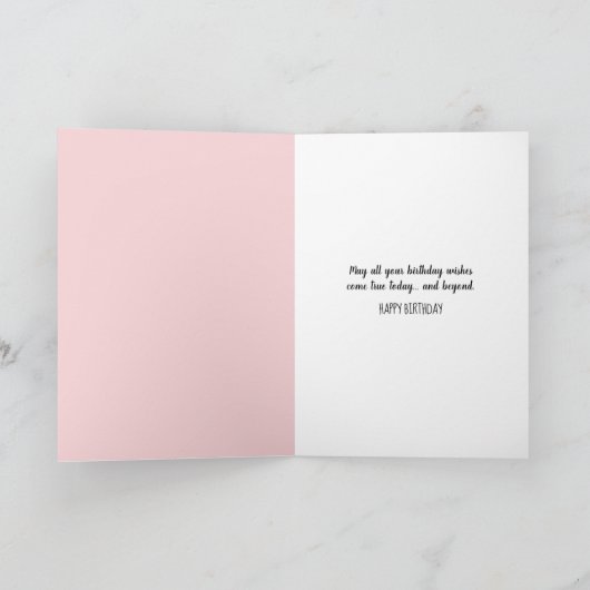 黒猫とタンポポの種子の誕生日 カード (内部)