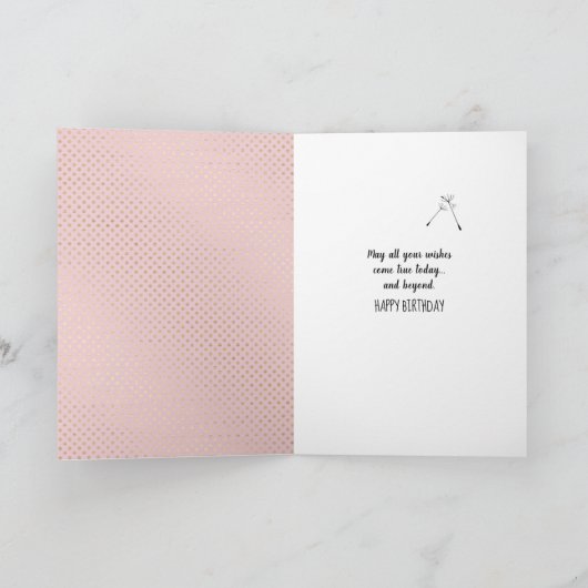 黒猫とタンポポの種子の誕生日 カード (内部)