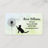 黒猫とタンポポの苗 名刺 (正面)