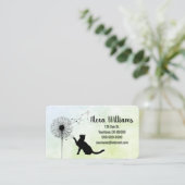 黒猫とタンポポの苗 名刺 (スタンド正面)