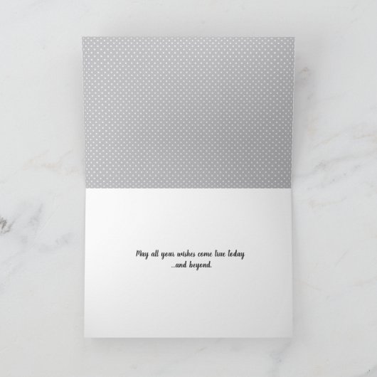 黒猫とタンポポの誕生日 カード (内部)