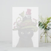 黒猫とティーポットとフクロウ 便箋 (スタンド正面)