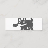 黒猫とナイフ – 背景色を選択 スキニー名刺 (裏面)