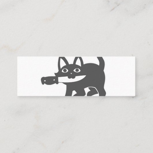 黒猫とナイフ – 背景色を選択 スキニー名刺 (裏面)