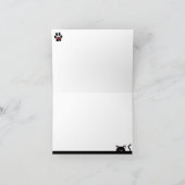 黒猫とバッグ折りサンキューカード サンキューカード (内部)
