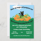 黒猫とパンプキンが落ちた 招待状 (正面)