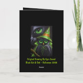 黒猫とフクロウ – HALLOWEEN CARD カード (裏面)