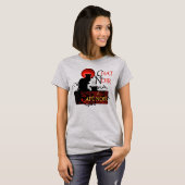 黒猫とブラックコーヒーTシャツ Tシャツ (正面フル)