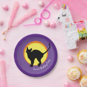 黒猫とムーンキッズ(パーティープレート) ペーパープレート (パーティー)
