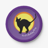 黒猫とムーンキッズ(パーティープレート) ペーパープレート (正面)