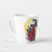 黒猫と三日月の魔女 カフェラテマグ (左アングル)