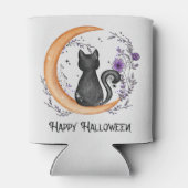 黒猫と三日月ハッピーハローウィン 缶クーラー (裏面)