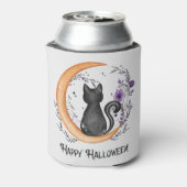 黒猫と三日月ハッピーハローウィン 缶クーラー (缶裏面)