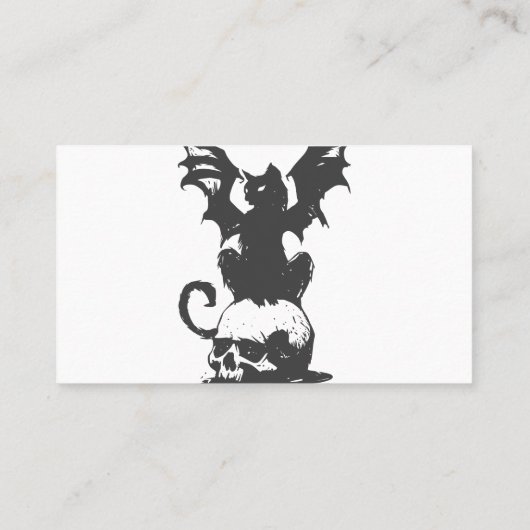 黒猫と化け物の翼-背面の色を選ぶ 名刺 (裏面)