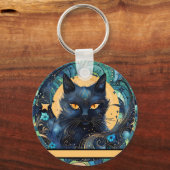 黒猫と天月キーチェーン キーホルダー (裏面)