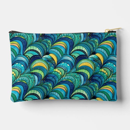 黒猫と天月プリントアクセサリーポーチ アクセサリーポーチ (裏面)