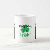 黒猫と帽子、シャムロック、キス私はアイルランド コーヒーマグカップ (中央)