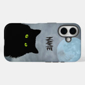 黒猫と月のケースメイト三星ガラックス Case-Mate iPhoneケース (裏面 (横))