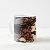 黒猫と本の魔女 コーヒーマグカップ (正面左)