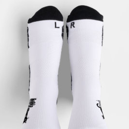 黒猫と本 – ミニマルデザイン ソックス