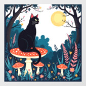 黒猫と毒キノコのハロウィン4 ウィンドウサイン (シート)