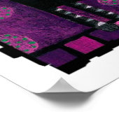 黒猫と水玉模様-ファンキープリント ポスター (角)