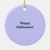 黒猫と満月ブルー背景ZSSG セラミックオーナメント (裏面)