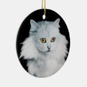 黒猫と白猫 セラミックオーナメント (右)