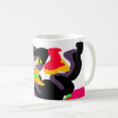 黒猫と秋おもしろい コーヒーマグカップ (正面右)