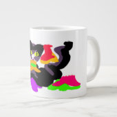 黒猫と秋おもしろい ジャンボコーヒーマグカップ (正面右)