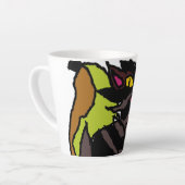 黒猫と秋ワイルド カフェラテマグ (左アングル)