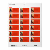 黒猫と箒ヴィンテージ住所 シール (フルシート)