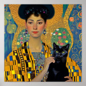 黒猫と美女 ポスター (正面)