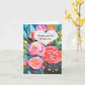 黒猫と花ありがとう カード (黄色い花)