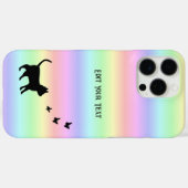 黒猫と蝶が虹 Case-Mate iPhoneケース (裏面 (横))