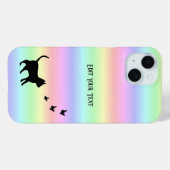黒猫と蝶が虹 Case-Mate iPhoneケース (裏面 (横))