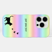 黒猫と蝶が虹 Case-Mate iPhoneケース (裏面 (横))