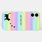 黒猫と蝶が虹 Case-Mate iPhoneケース (裏面 (横))