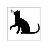 黒猫と蝶 ラバースタンプ (インプリント)