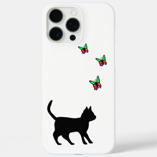 黒猫と蝶 Case-Mate iPhoneケース (裏面)