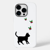 黒猫と蝶 Case-Mate iPhoneケース (裏面)